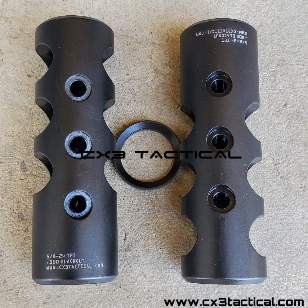 .300 Blackout Muzzle Brake Compensator Comp 5/824 TPI 5/8x24 Crush