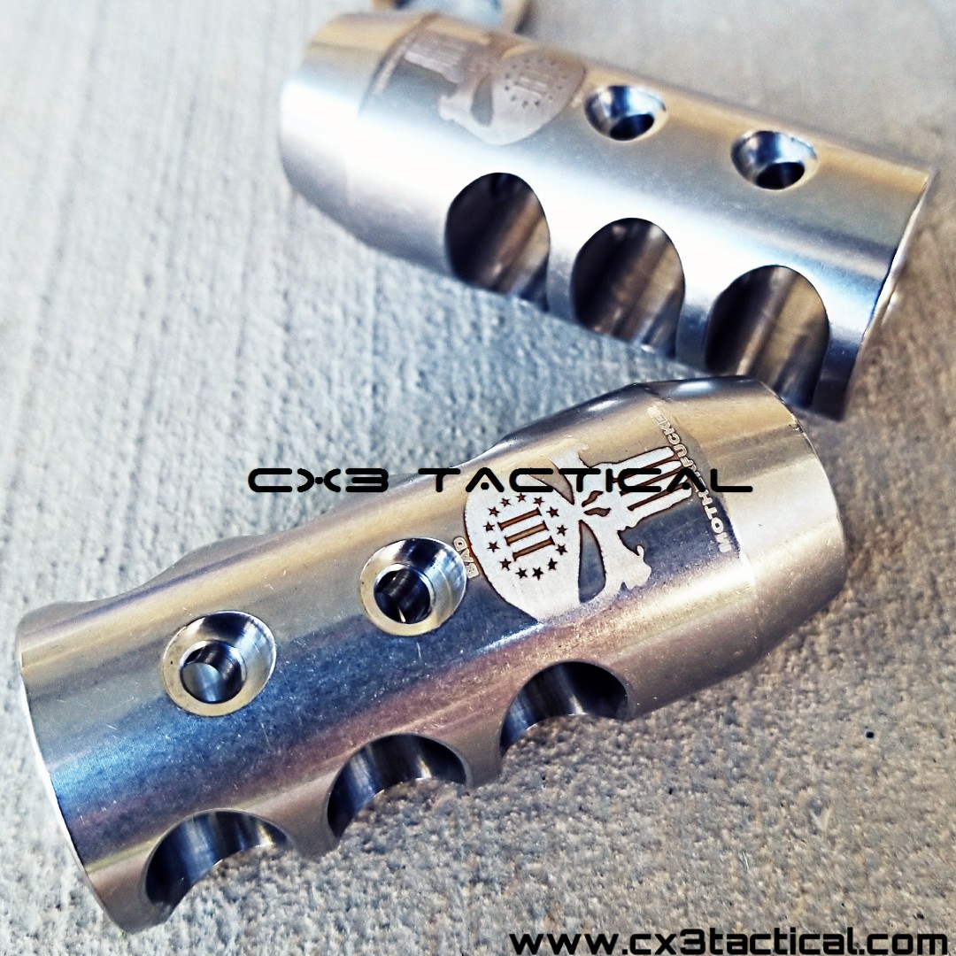 308 762 Steel Muzzle Brake Compensator Comp 5/8x24 TPI w/ Crush Washer and Nut 