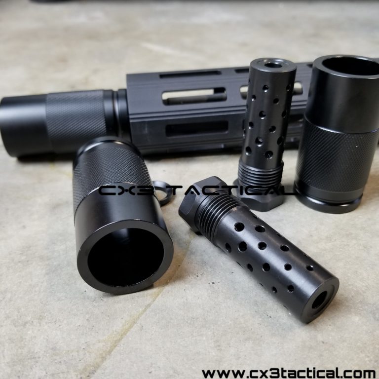 .223 / 5.56 Smooth Finish Krinkov Muzzle Brake Flash Can 2 Piece Flash ...