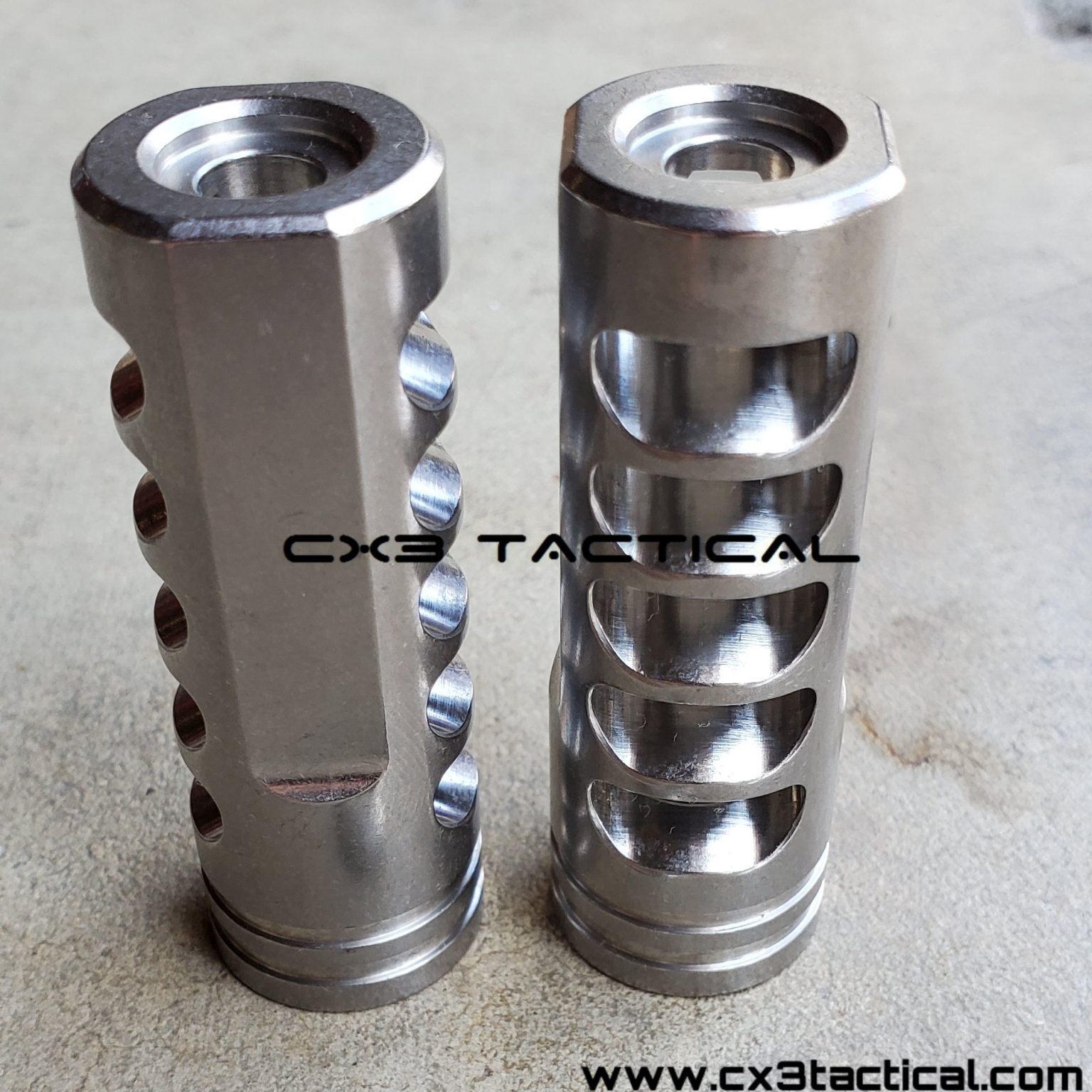 .223 5.56 Stainless Steel Muzzle Brake Compensator Flat Top 1/2-28 TPI ...